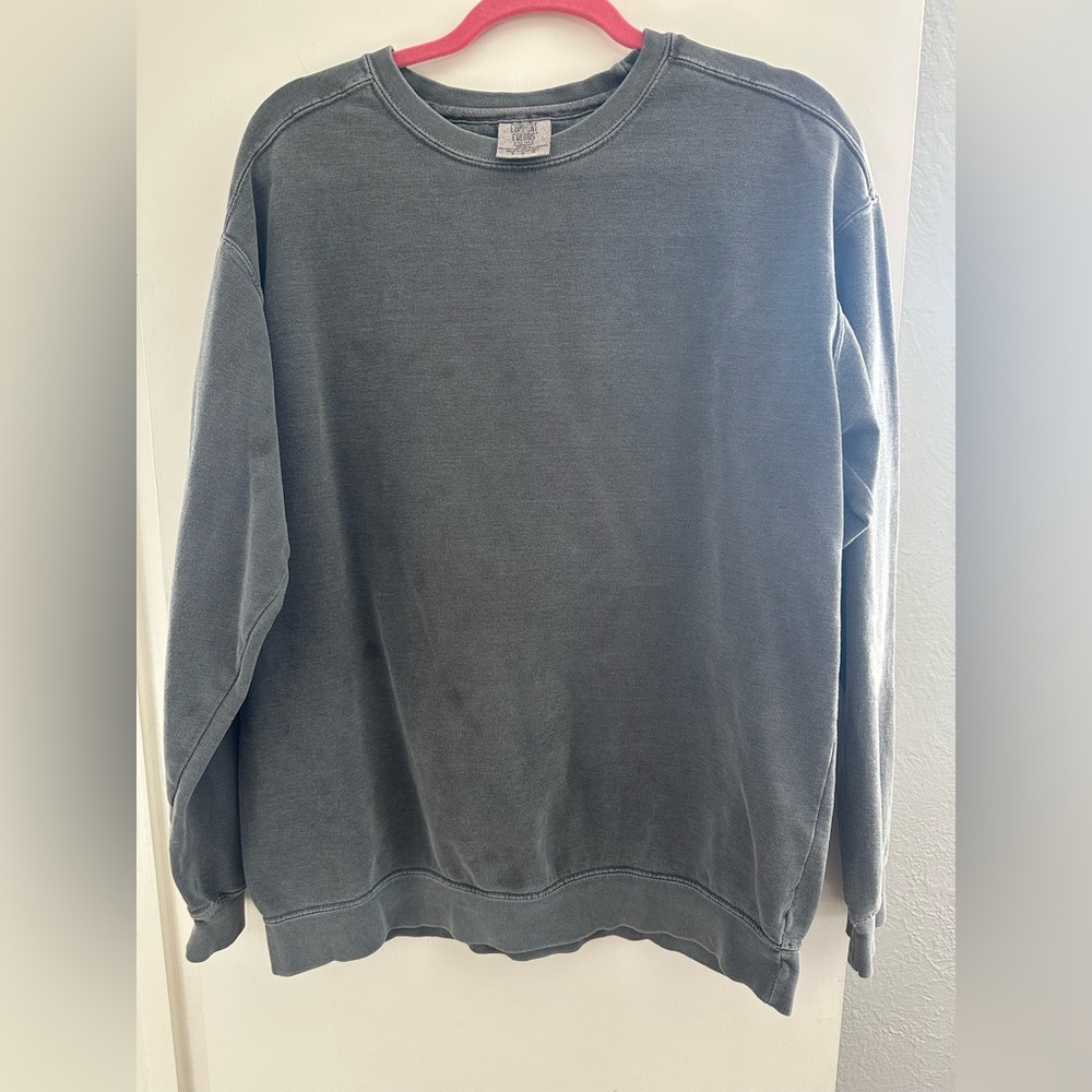 Men's Gray Comfort Colors Crewneck Sweater